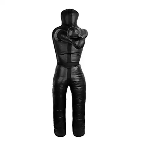 Aoneky 6ft Leather Unfilled Grappling Dummy